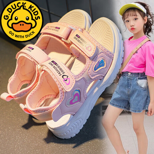G·DUCK KIDS女童凉鞋夏季新款中大童儿童时尚小公主女孩宝宝运动软底童鞋 698紫色 29 内长17.6cm