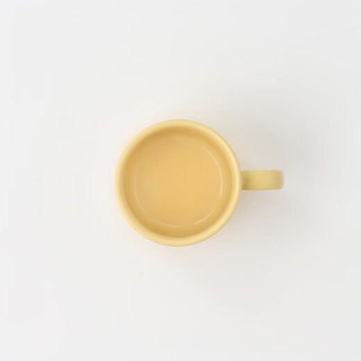 MUJI stoneware mug household water mug ceramic mug coffee mug office light yellow 500ml