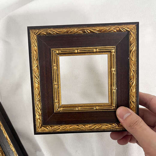 定制复古实木装裱画框装饰相框喷漆原木风油画空框外框客厅挂墙展 B12077-1-PT 内径：15*15cm（空框）