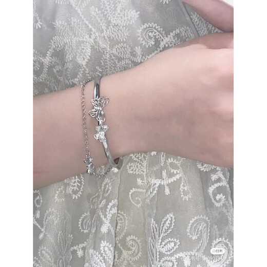 WSAY bestie bracelet high-end in butterfly girl light luxury niche exquisite half bracelet half chain tassel bracelet hand butterfly tassel bracelet 2 pieces