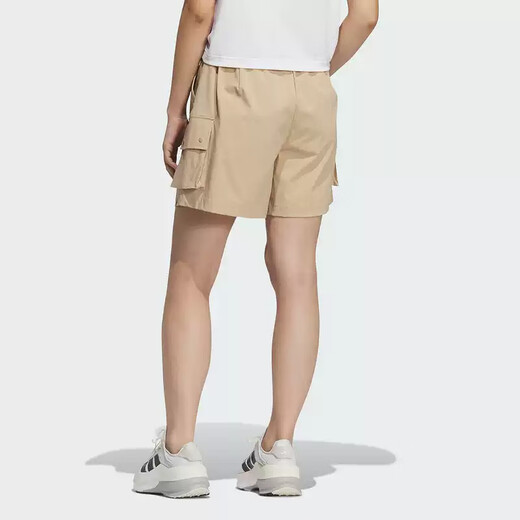 阿迪达斯 （adidas）短裤女裤2025夏季新款运动裤工装风舒适透气休闲短裤子 JL9274卡其色 M