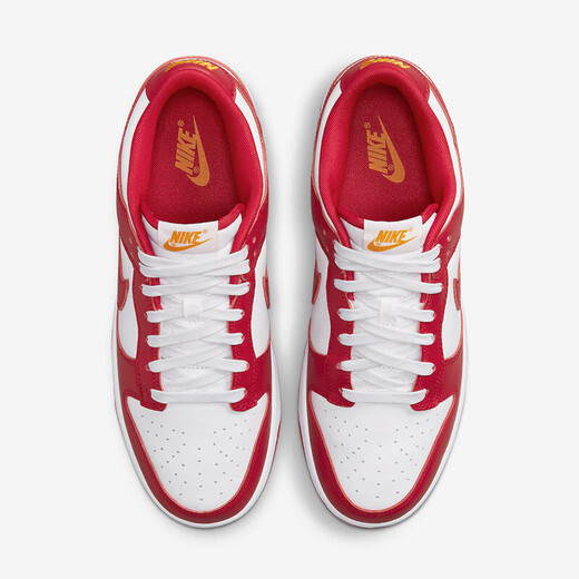 Nike (Nike) Chaussures masculines Dunk Low Retro Sports Chaussures Blancs et Red Trendy Top Lightweight Casual Shoes DD1391-602 44.5