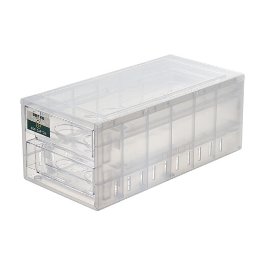 Sungsa egg storage box refrigerator storage box double-layer drawer-type egg crisper household multi-layer egg box double-layer transparent egg box*1