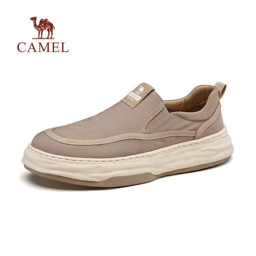 骆驼（CAMEL）年春季新款轻便舒适休闲鞋厚底软弹简约帆布鞋男 G14S070102 杏色 41
