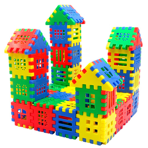 Docka Squares digitales para niños para niños y niñas juguetes de 3 a 6 años, inserte e instale el jardín de infantes de la casa, el bloque de construcción de la casa, los cuadrados digitales 220 piezas [caja de almacenamiento] + dibujos