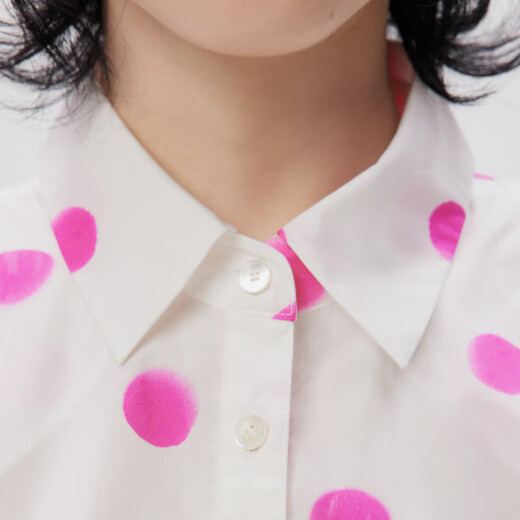Jnby/Jiangnan tela Camisa de lunares de otoño e invierno para mujeres Diseño de burbujas de hombro Un solo sazón sin mangas 5N7211060 690/polvo mixto xs xs