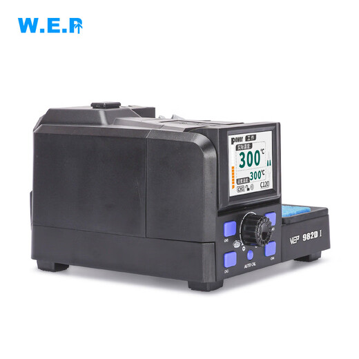 W.E.P982D-I high-precision tweezer-type soldering station double-headed soldering iron chip component 0201 desoldering 0402 electric heating clip 982D-I tweezers soldering station package one (5 pairs of heads sent) 177*152*110 MM