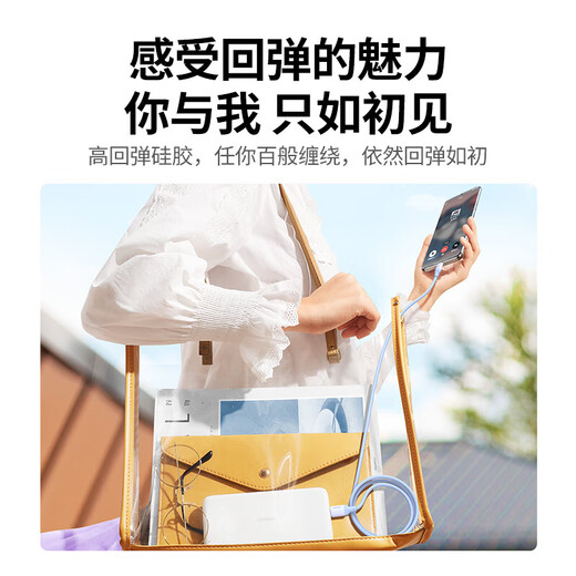 绿联双头Type-C数据线PD100W快充c to c车载充电线Carplay适用苹果iPhone15ProMax/iPad 【樱花粉】2米PD100W