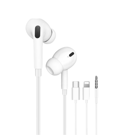 Nansheng upgraded version of wired in-ear headphones suitable for Apple Huawei vivo Xiaomi oppo Redmi Honor Android 3.5mm round hole Android mobile phone computer game karaoke Type-c flat head + in-ear noise reduction