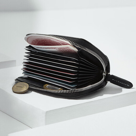 Golf GOLF card bag for men, multi-card slots, anti-theft bank card bag, women's large-capacity accordion card bag, coin purse, men's business card holder, card holder, gift box, 5V716404J card bag