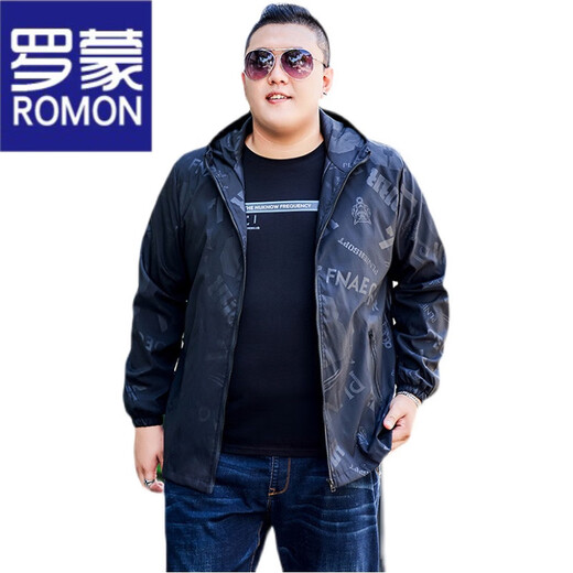 罗蒙（ROMON）夹克男春秋季2025新款夏季薄款透气男士外套高档休闲潮流品牌男装 826款春秋款黑色 2XL (140-160斤)