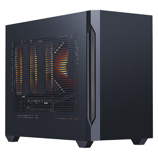 先马（SAMA）趣造air黑色 游戏办公桌面主机小机箱 三面网孔散热/易拆结构/支持matx主板ATX电源/双U3/顶部防尘