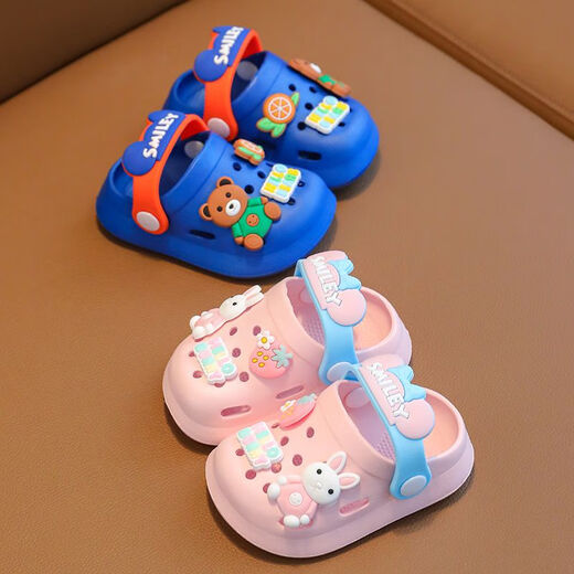 Sweet Chengzhi Kinderhöhlenschuhe Tasche Zehen Cartoon Mädchen Sommer Baby Innenweite Sohle 1-6 Jahre alt 2 Anti-Slip-Jungen Sandalen rosa 140 (innere Länge ca. 13,5 cm)