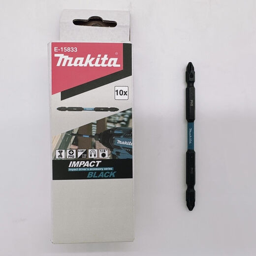 
Makita high-hard electric double nunst cross impact resistance super hard magnetic magnetic screwdriver 110mm one-piece (Makita E-15833)