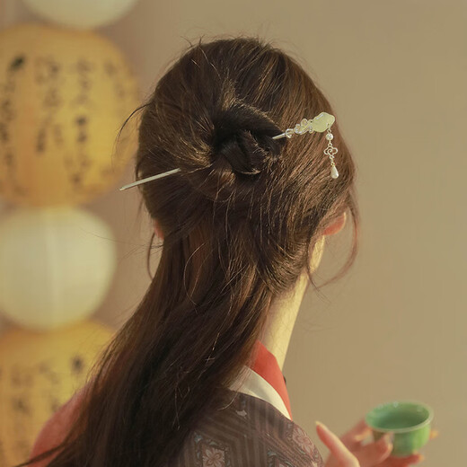 Two generations of happy country, auspicious clouds, tassel hairpin, high-end hairpin, ancient style cheongsam, Hanfu headdress, daily hairpin gift, gift box