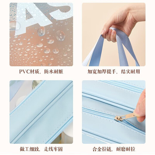 Dry and wet separation wash bag cosmetic storage bag trunk portable waterproof swimsuit bath towel large capacity storage bag wet separation thickened model classic black small [26*15*15] double-layer large capacity
