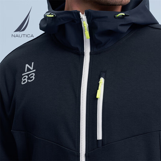 NAUTICA shopping mall same style men's spring and summer new trendy comfortable hooded jacket for men KS4103 Navy 4NV L