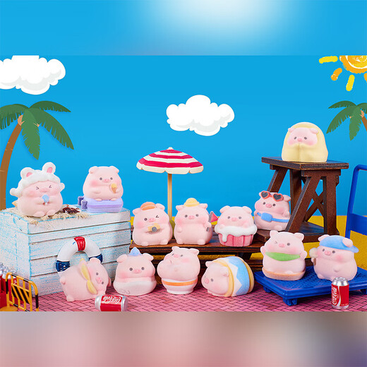 New cartoon diary Dudu pig cute blind bag doll trendy toys mini small ornaments children's toys big eyes cute 2 packages