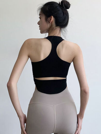 Minghuitong a prueba de choque Sports Sports Training Strong Women Song Simting Fitness Entrenamiento de fitness But de ropa de yoga con red de ropa interior de la almohadilla de cofre DX16837 Folleto verde manga corta S