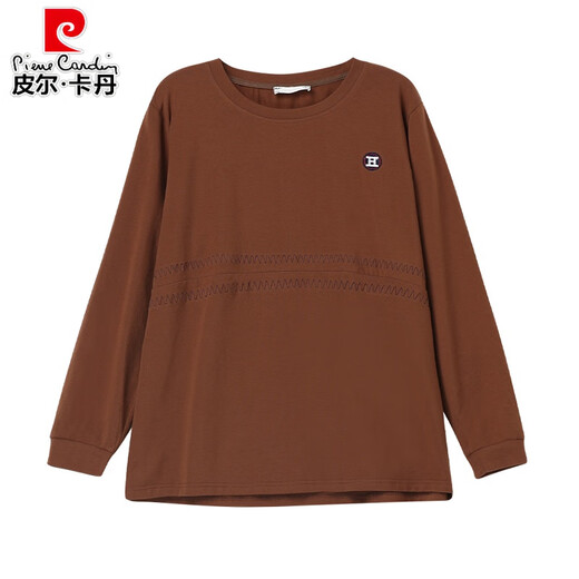 
Pier Cardin plus fat plus size pure cotton T-shirt for women long-sleeved spring and autumn loose thin sweatshirt middle-aged elderly mother base shirt top royal blue [9925] 4XL suitable for 160-180Jin [Jin equals 0.5 kg]