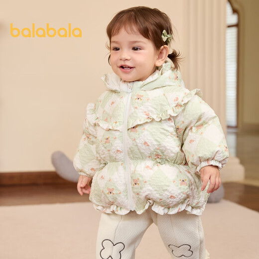 
Balabala baby flower version down jacket for girls winter short jacket warm 2024 sweet and fashionable 208424107010
