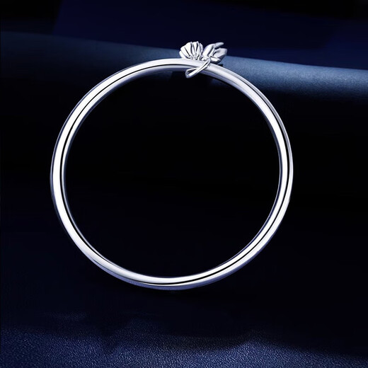 Xizhao Jewelry Two Worlds Bracelet Platinum PT950 Women's Smooth Ring Bracelet Lotus Lotus Peng Bracelet for Girlfriend 60.06g Circle No. 61 Shipped in 1-10 working days