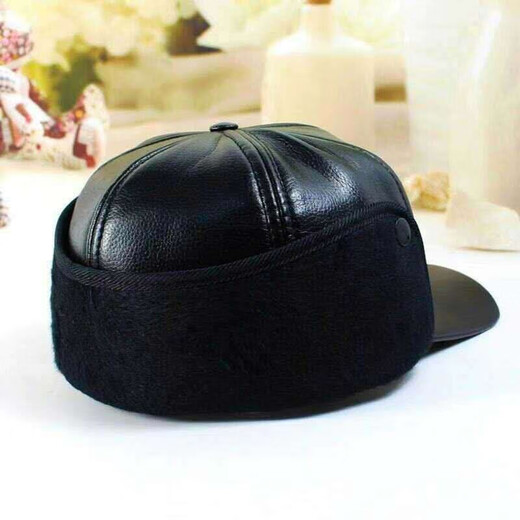 Wife Charming Hat Men's Winter Northeastern Elderly Cycling Ear Protection Hat Thickened Cold-proof and Warmth Elderly Cotton Hat A21-2 Style Crocodile Label Snowflake Velvet Hat Black
