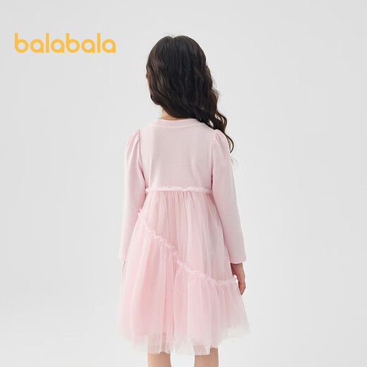 Balabala Kinderkleidung Mädchenkleid Kindergestricker Rock 2025 HAVE BUG MESH ROCK Sweet 209125111003
