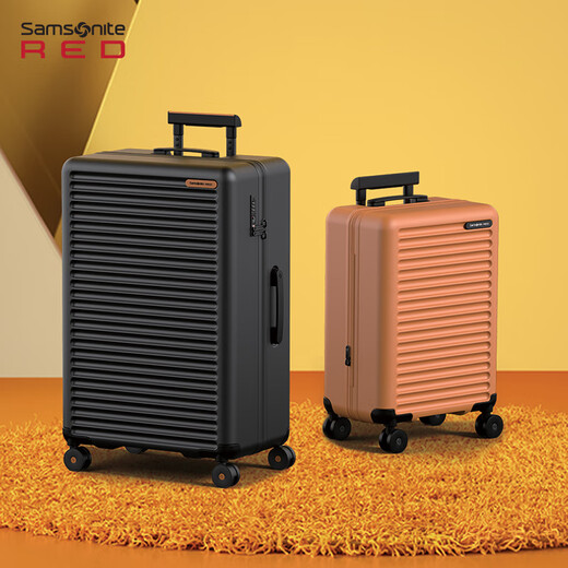 新秀丽（Samsonite）拉杆箱大容量行李箱男女旅行箱 万向轮登机箱时尚抗压 密码箱 HG0 HG0-黑墨色 20英寸 【适合1周内短途旅行】