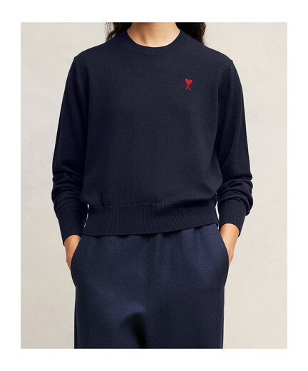 Ami Paris 25SS Круглый шейный свитер женский цвет Bffks111kn0025. 20 XS