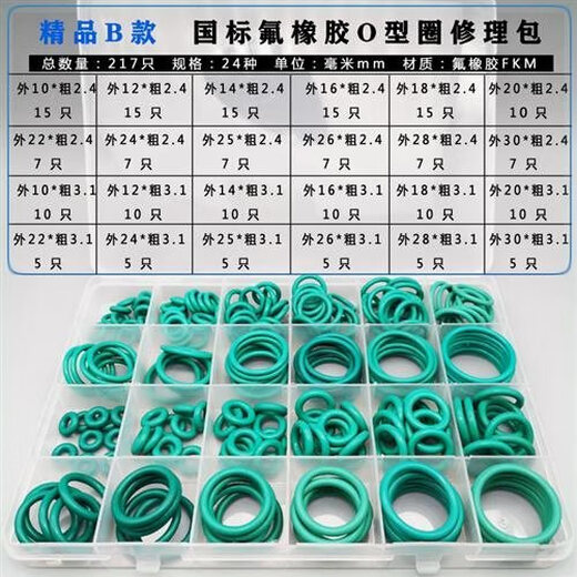 Wenshi fluorine rubber sealing ring o-ring high oil resistance, corrosion resistance round rubber ring O-ring sealing ring fluorine rubber, high-quality A-type fluorine rubber O-ring repair 24 specifications