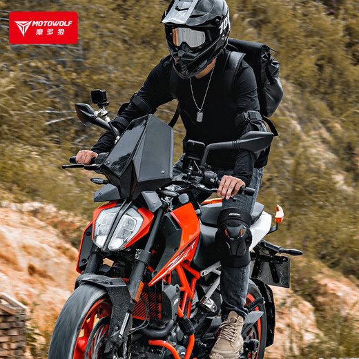 MOTOWOLF winter velvet motorcycle knee pads to keep warm and windproof, electric vehicle riding protective gear, motorcycle cold protection leg protection, rider equipment