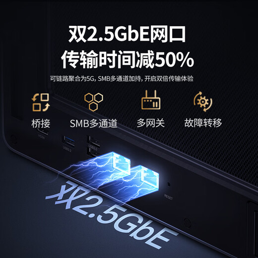 绿联私有云DXP4800 16G版16T四盘位NAS个人云硬盘家庭服务器 手机平板扩容适用iPhone17