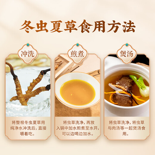 雷允上冬虫夏草冬虫夏草精选品质高洁净虫草送父母送亲友礼物送礼送长辈 冻干虫草A40-20g