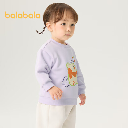 Balabala Baby Sweatshirt Kinderkleidung Baby Basis Hemd Mädchen Herbst und Winter 2024 Junge Tops süßer Trend 208424121209