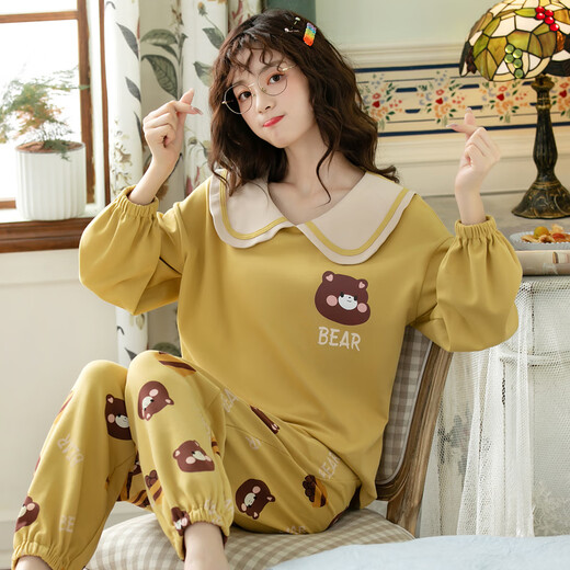 Yalu Pajamas Spring et automne à manches longues célébrités 2025 Nouveaux vêtements d'automne et de vêtements d'hiver OY691C M (adaptés au poids 80100jin [Jin est égal à 0,5 kg]))