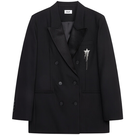 DZZIT plain blazer spring and autumn neat urban simple fashion women black S
