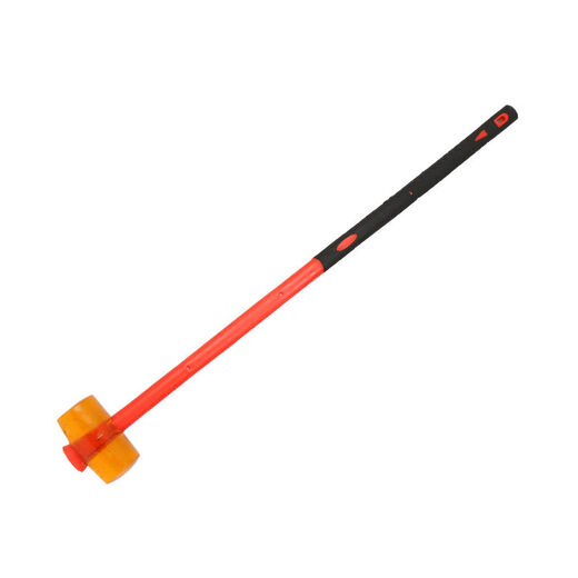 Baichao rubber hammer for paving floor tiles. Extra long handle, high elasticity hammer, soft rubber hammer, large size, hitting the roof without leaving traces. Main picture.