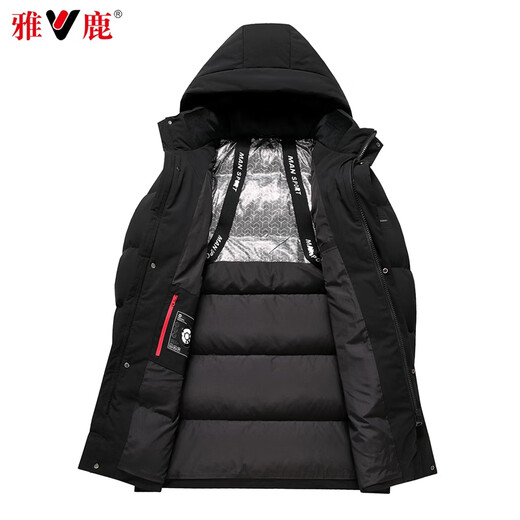 Yalu средней длины, пуховик, мужской зимний съемный капюшон, одежда для папы среднего и пожилого возраста, теплая мужская куртка на утином пуху, верх