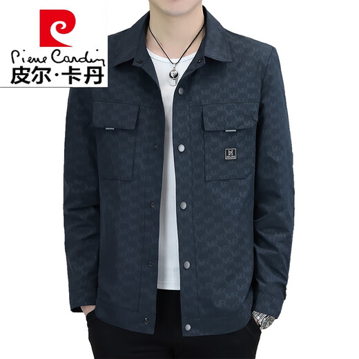 Veste de travail Pierre Cardin Spring and Automne veste fine veste pour hommes d'âge moyen et jeune polyvalent décontracté fermeux fer gratuit 6908 Black 2xl 185