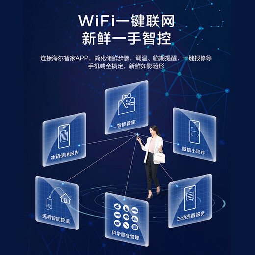 Haier Refrigerator produces 539-liter cross-fold four-door first-class energy-efficiency dual-frequency household air-cooled frost-free large-capacity Commander 560 refrigerator with 20% national subsidy, oxygen-blocking dry and wet storage + three-speed temperature change + black gold purification