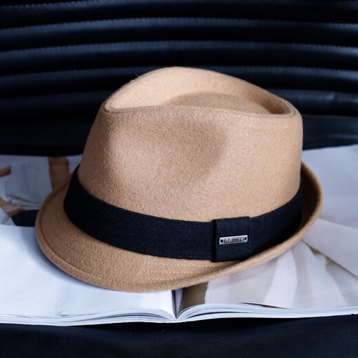 TOCHINO MEN'S ADULT TOP HAT AUTOMNE ET HIVER CONCUTÉ LOCE CHAUD JAZZ JAZZ Moyen d'âge moyen et Black Gentleman's Hat Navy Blue Black Code régulier M (55-57,5 cm)