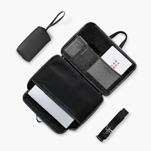 迪盟（DIMENG）macbook air电脑包牛仔蜡笔小新笔记本包苹果macbook pro/air M4 DND695 (1)-QA黑【+斜跨肩带】 13.3英寸