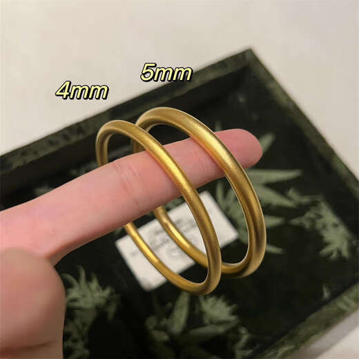 Chihuan Gold Ancient Method Simulated Gold Bracelet for Women 2024 New Light Luxury Simple Exquisite High-end Bracelet Jewelry Thick 5mm Inner Diameter 54mm