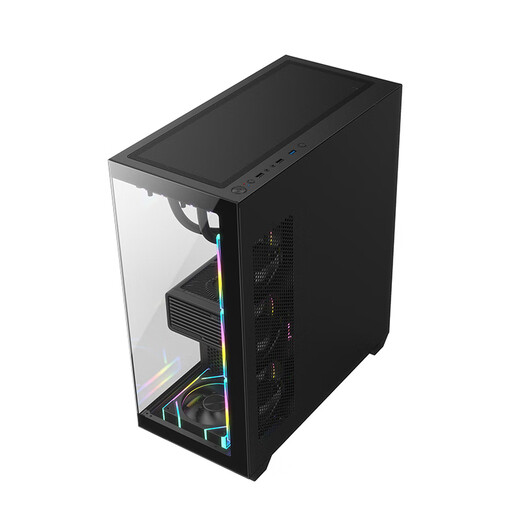 迅钛（SUMTAX）嘉年华360A 游戏电脑海景房机箱 270°全景/双面玻璃/快拆设计/支持ATX主板/360水冷位/10个风扇位 嘉年华360A-黑色【支持ATX主板/360水冷】