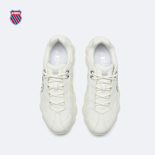 Kswiss Casual Chores pour hommes et femmes Spring New Retro Retro Breathable Couple Comfort Sneakers 9276-US 215 Tofu White / Dream Silver 39