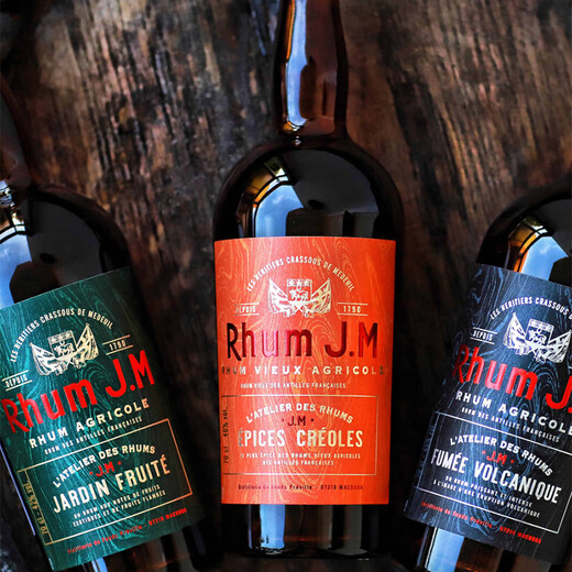 嘉冕（Rhum J.M）【原瓶进口】法国马提尼克岛农业朗姆酒洋酒调酒基酒 嘉冕火山烟熏法式朗姆 700mL