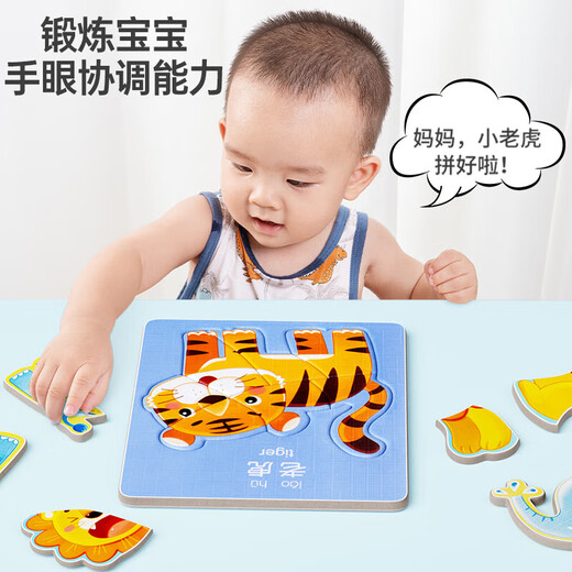 奕思瑞儿童磁力拼图1-3-6岁幼儿园2岁宝宝早教益智玩具男孩女孩生日礼物 30张图案【动物+交通+水果】