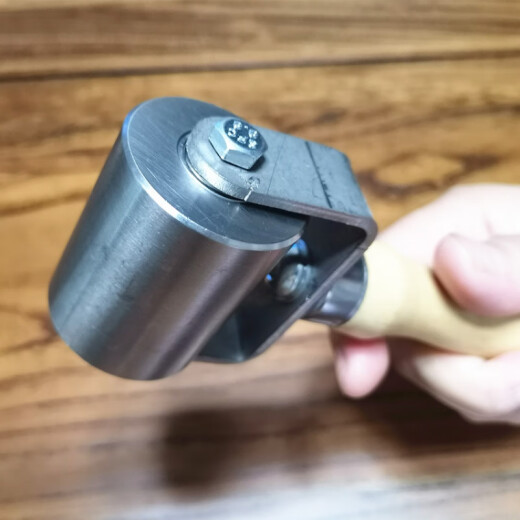 XMSJ不锈钢压轮双轴承实心压辊防水卷材皮革压边铁滚轮自粘贴纸排气泡 5cm不锈钢压轮(约695克金属柄D4