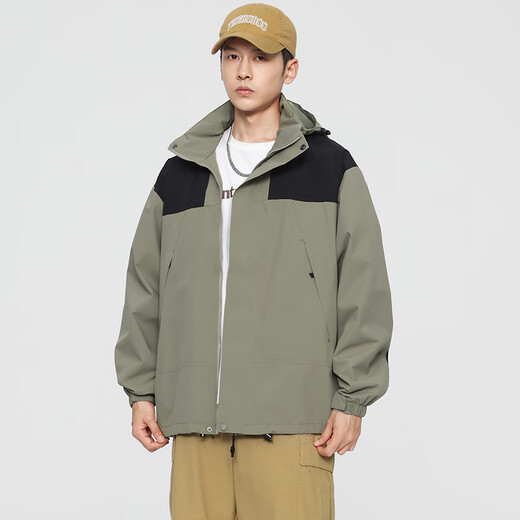 Jeanswest Outdoor Sports Couple Jacket Men's Spring and Autumn Jacket Men's Jacket Women's Waterproof Windbreaker Outdoor Fishing All Seasons Wear Black XL